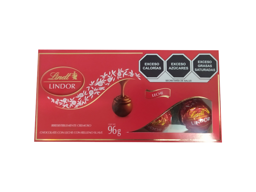 chocolate lindt lindor leche paquete 96gr