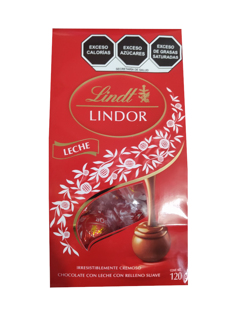chocolate lindt lindor leche paquete 120gr