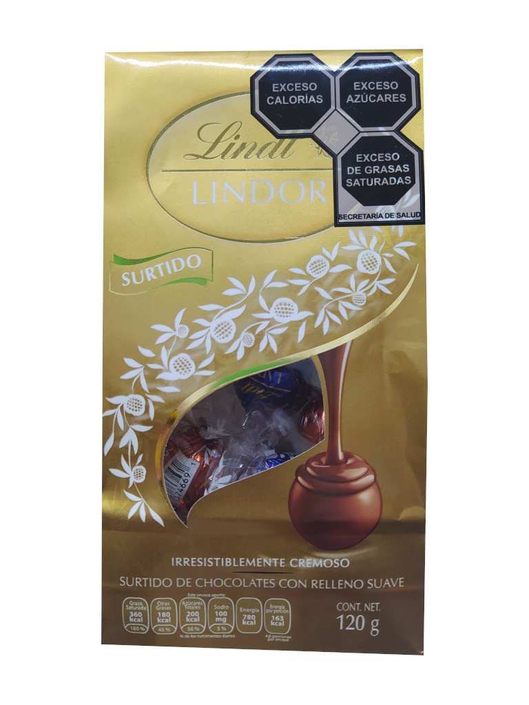 lindor chocolate surtido bolsa 120gr