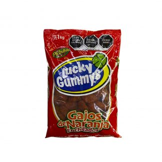 lucky gummys gomita gajos de naranja bolsa 1kg