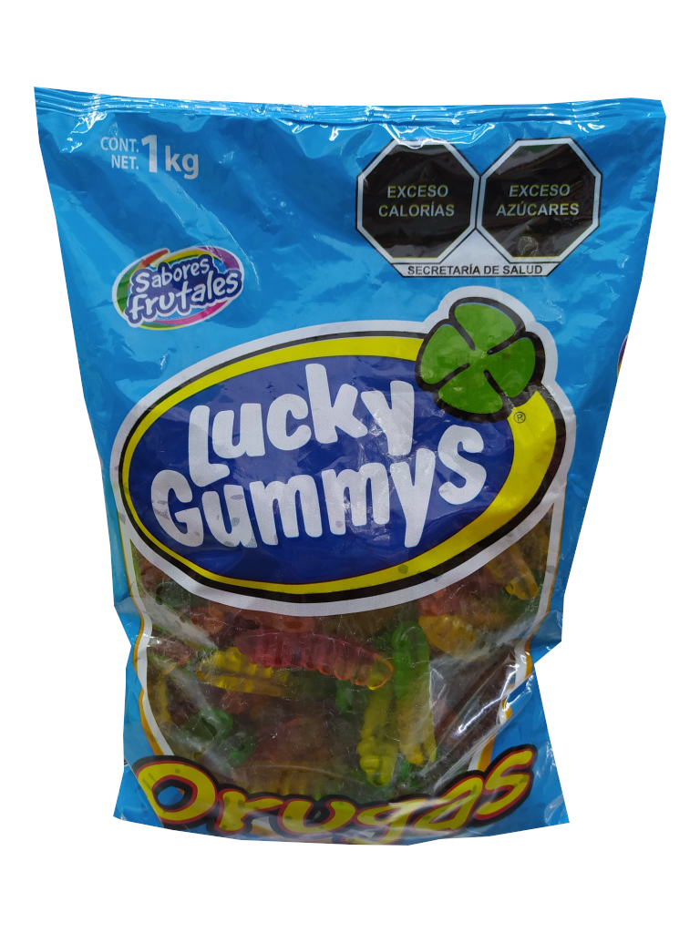 lucky gummys gomita orugas bolsa 1kg