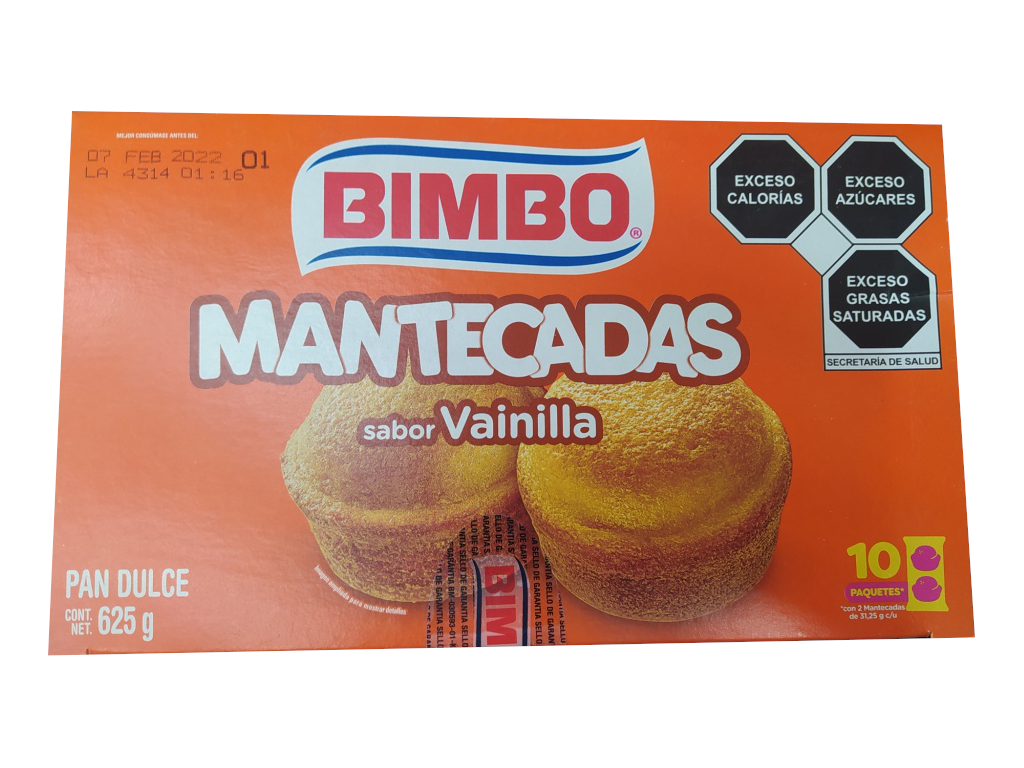 mantecadas bimbo sabor vainilla paquete