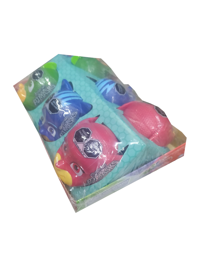 heroes en pijama mascara con dulce paquete