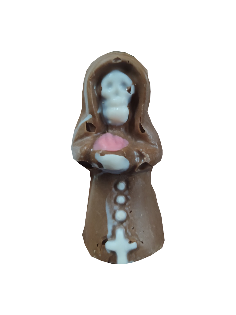 monje calavera chocolate paquete