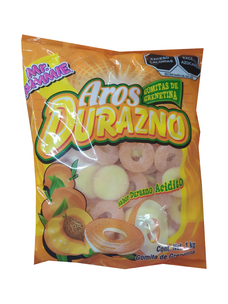 mr gummie gomita aro durazno bolsa 1kg