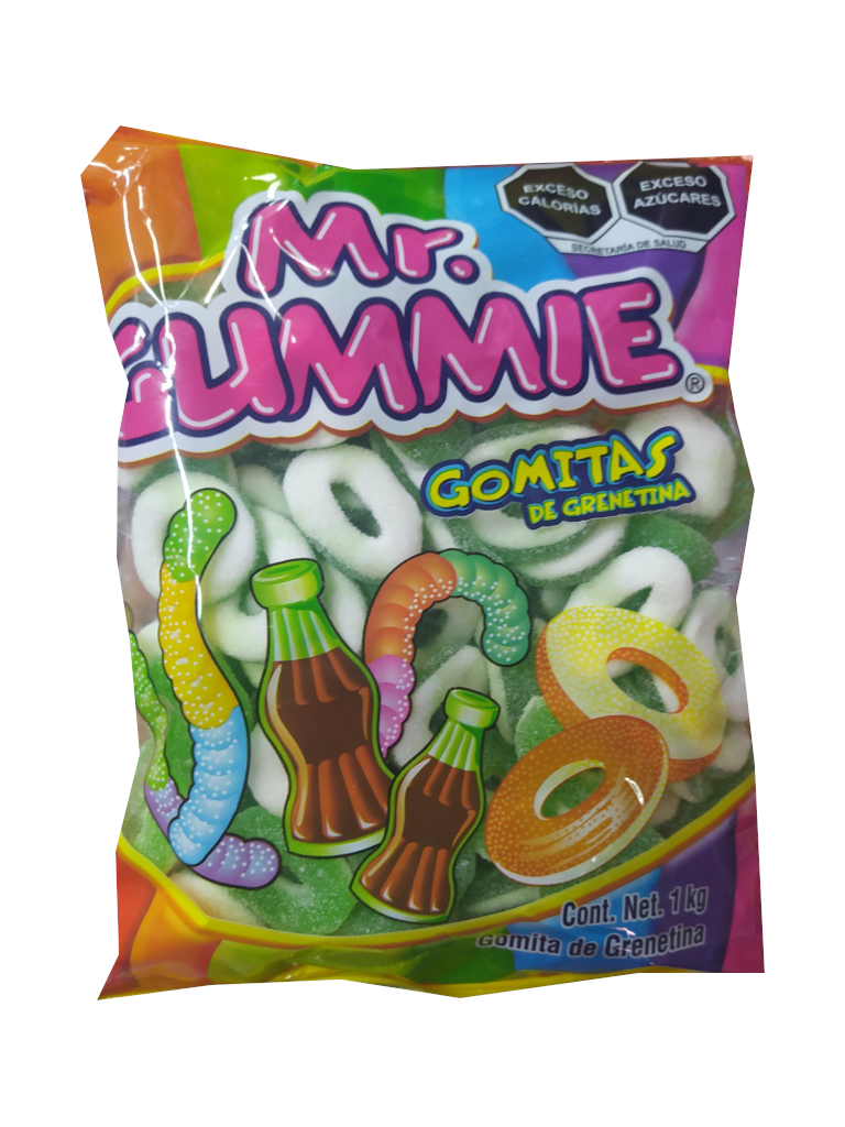 mr gummie gomita aro manzana bolsa 1kg
