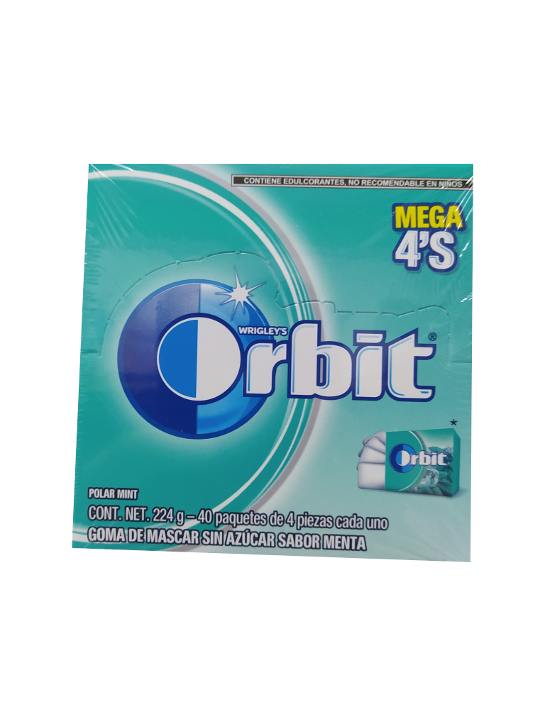 chicle orbit 4s sabor polar paquete