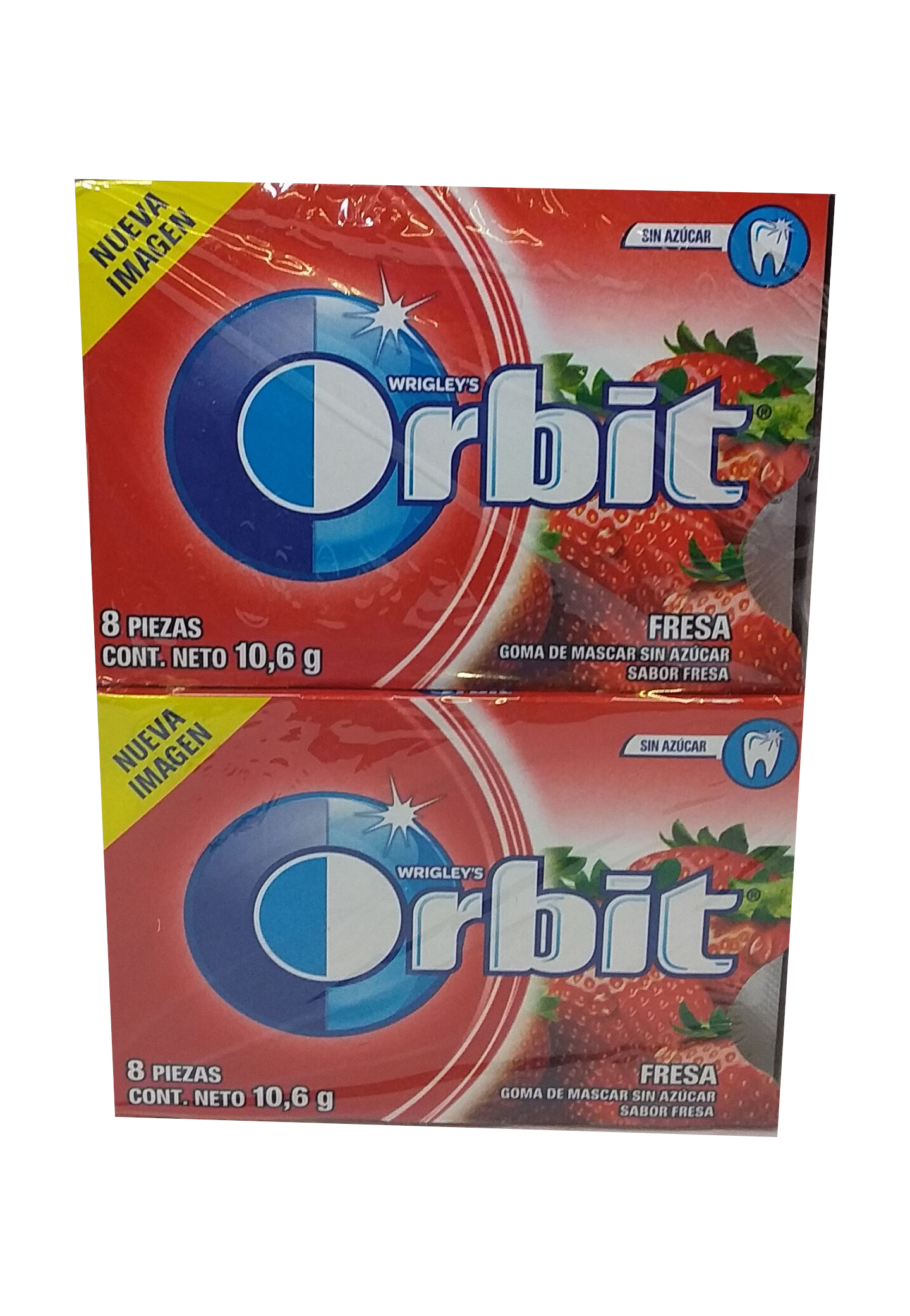 orbit chicle 8s sabor fresa paquete