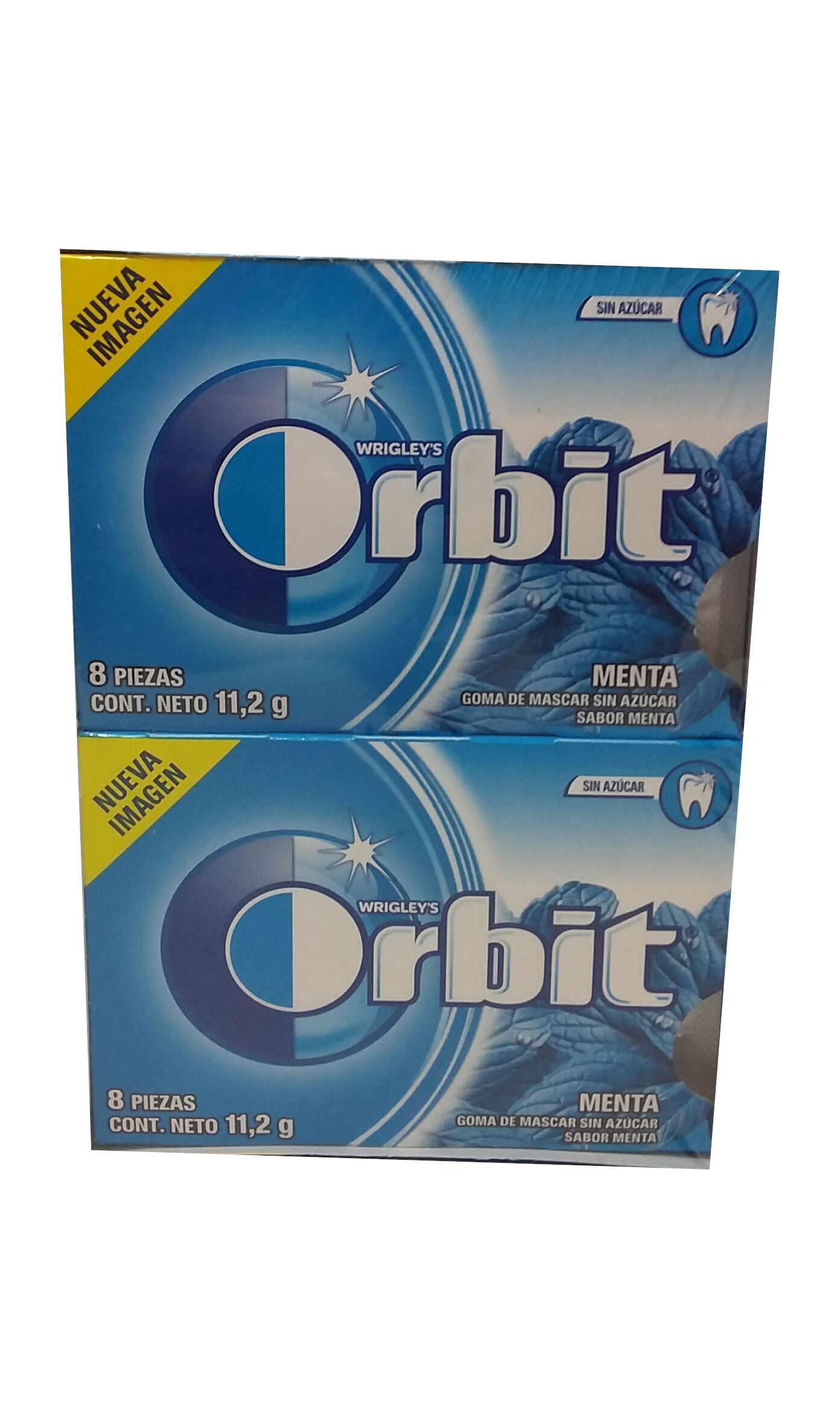 orbit chicle 8s sabor menta paquete