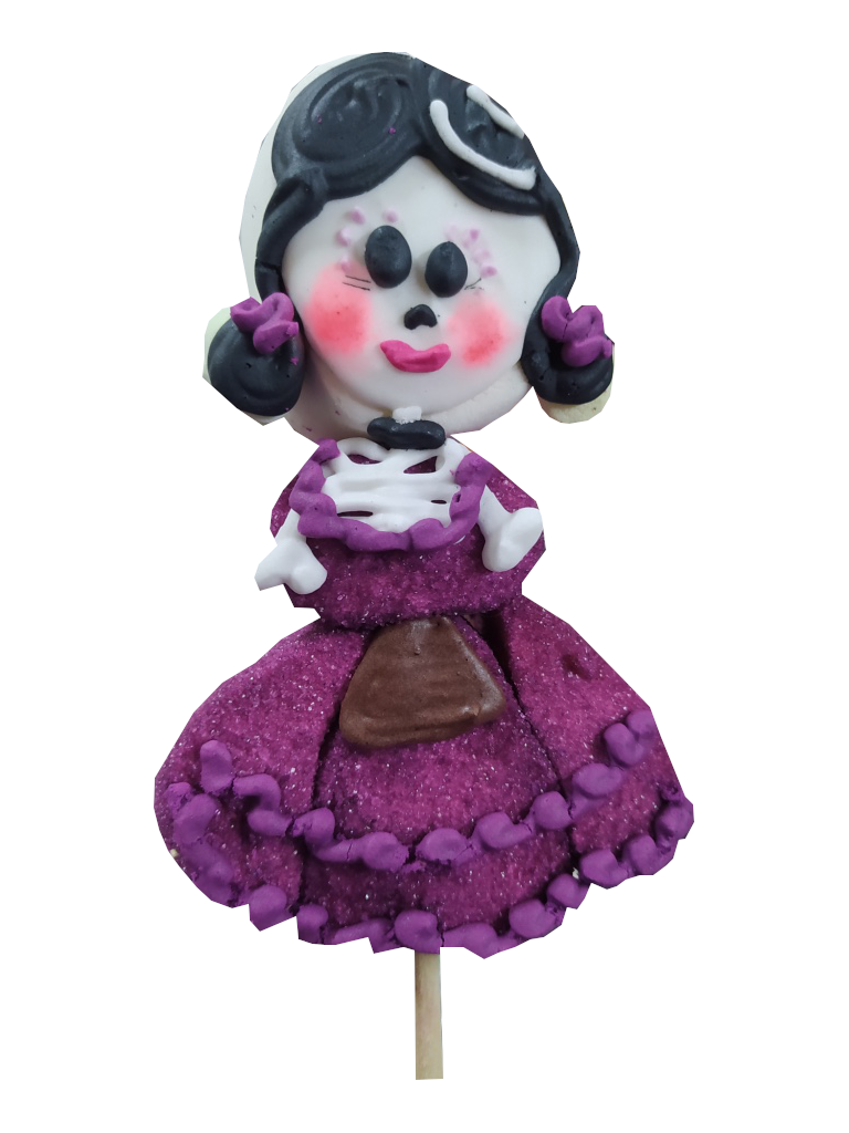 paleta malvavisco niña calavera halloween