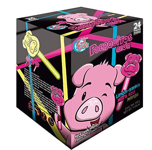 paleta luminus puerquitos neon paquete