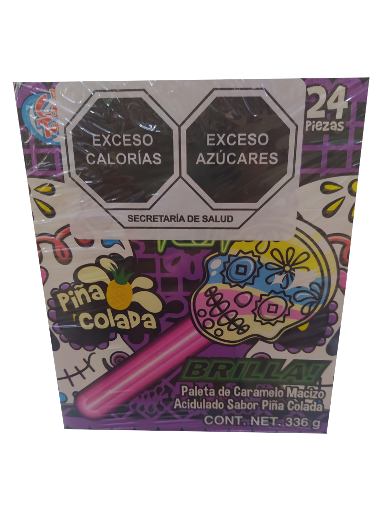 paleta calaveritas neon paquete