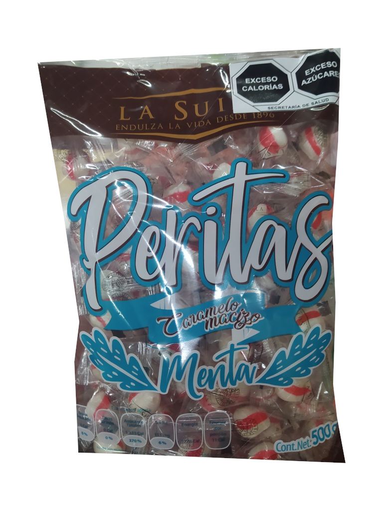 caramelo peritas sabor menta la suiza bolsa 500gr