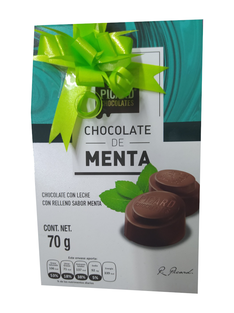 chocolate menta picard 70gr