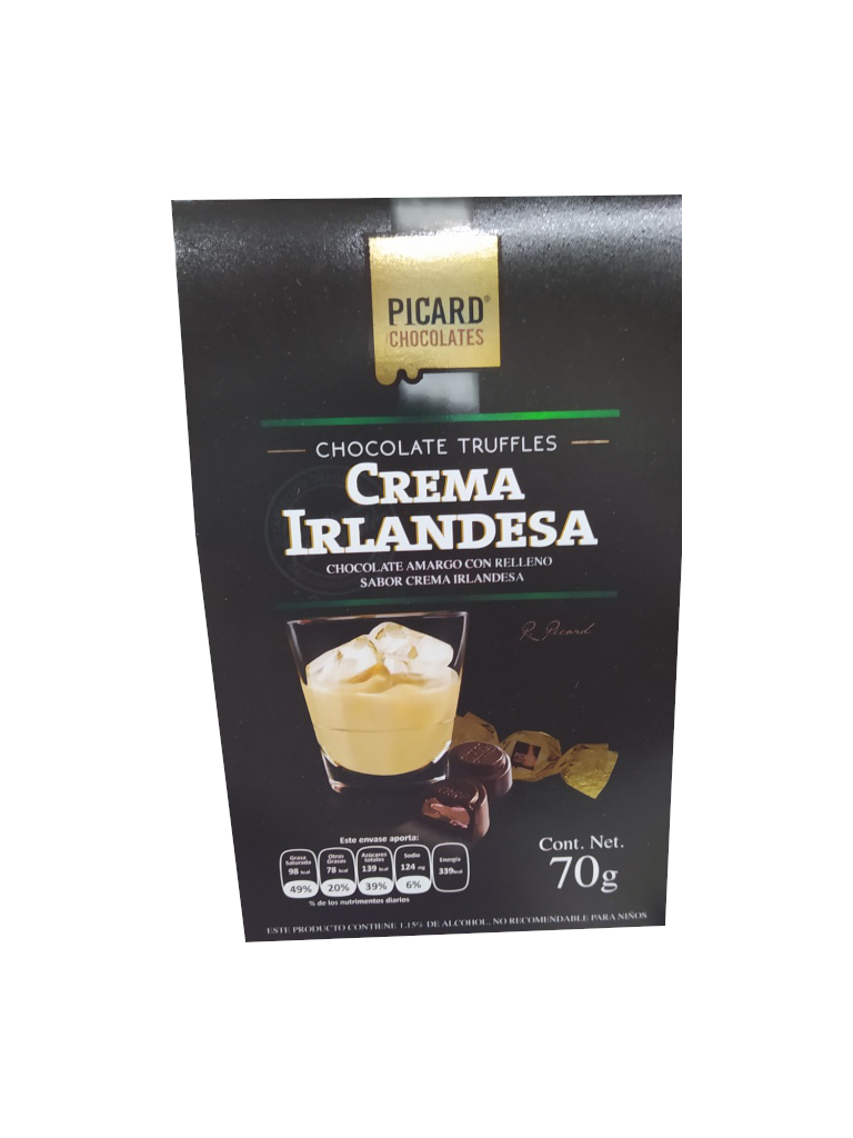Chocolate Picard truffles Irish cream package 70gr