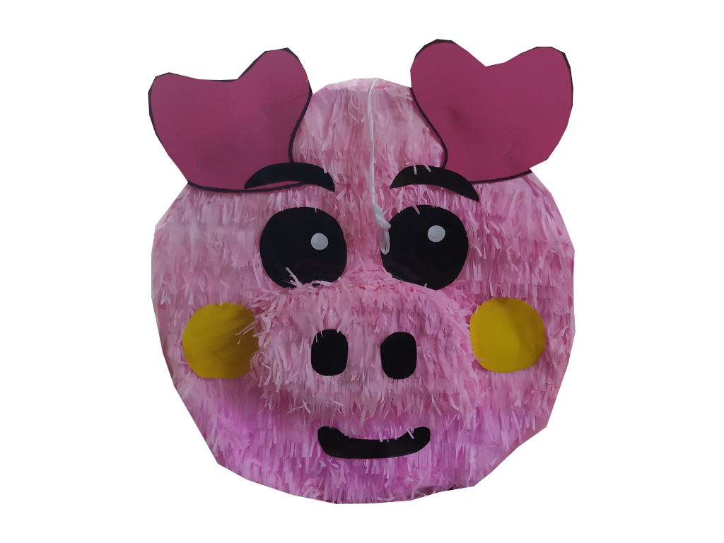 piñata de cerdito artesanal