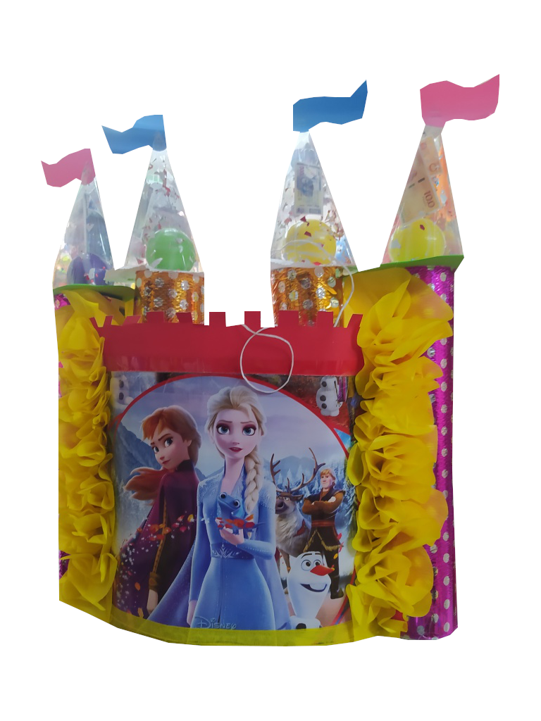 piñata artesanal castillo frozen