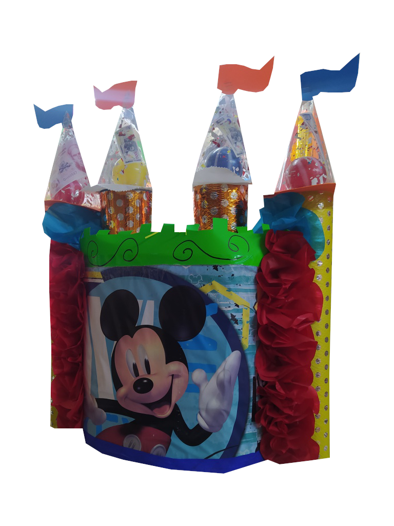 piñata artesanal castillo micky mouse