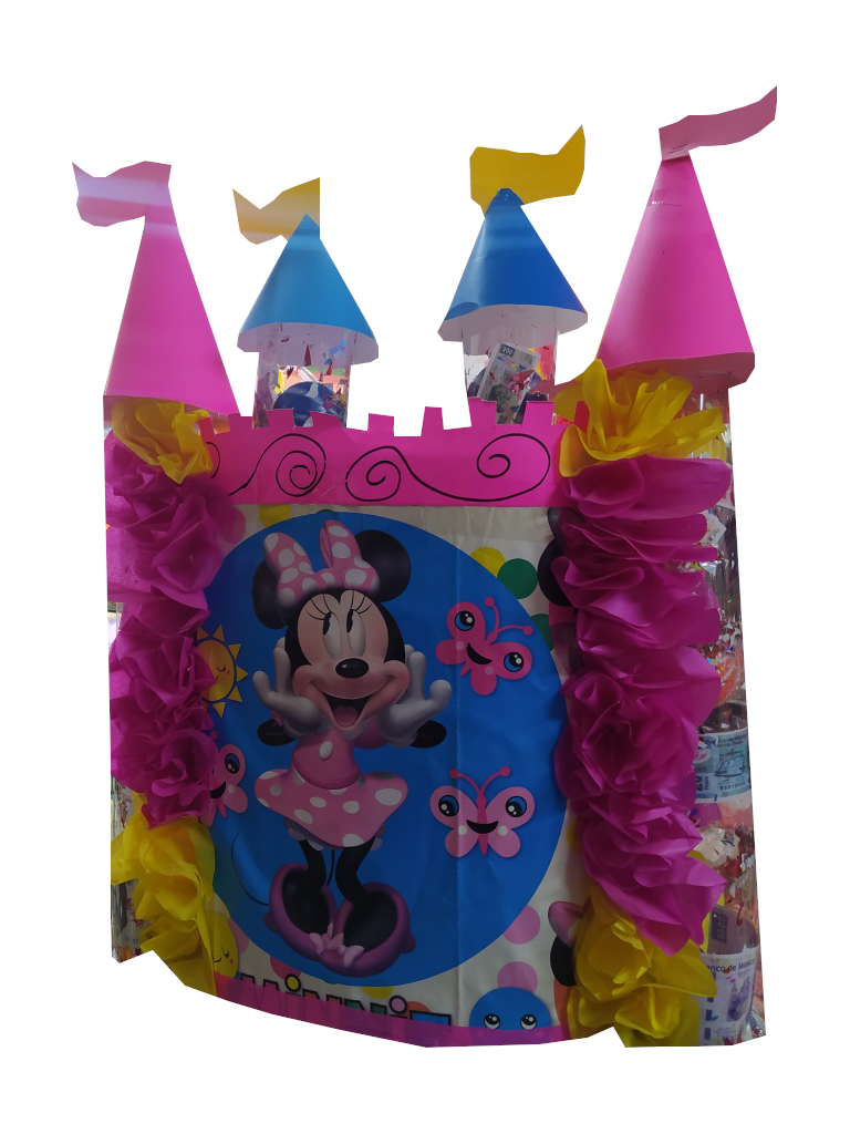 piñata artesanal castillo minnie