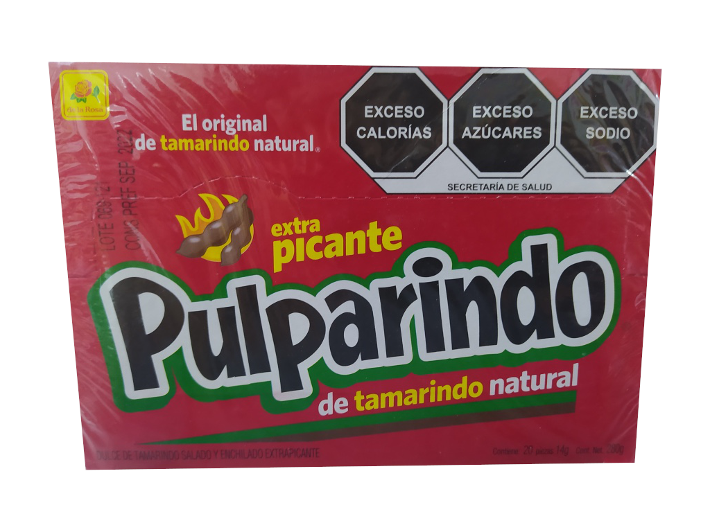 pulparindo extra picante rojo paquete