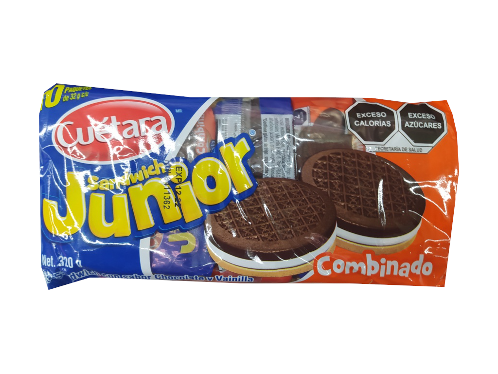 galleta cuetara sandwich junior combinado paquete