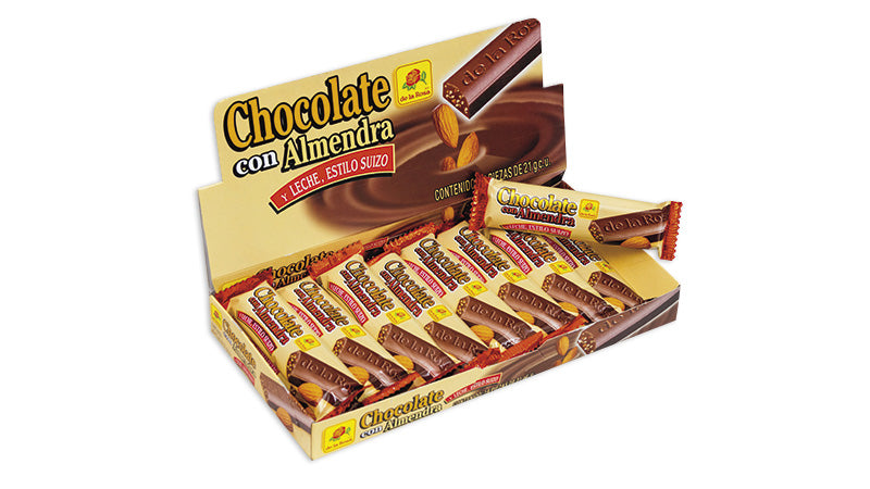 chocolate con almendras de la rosa suizo paquete