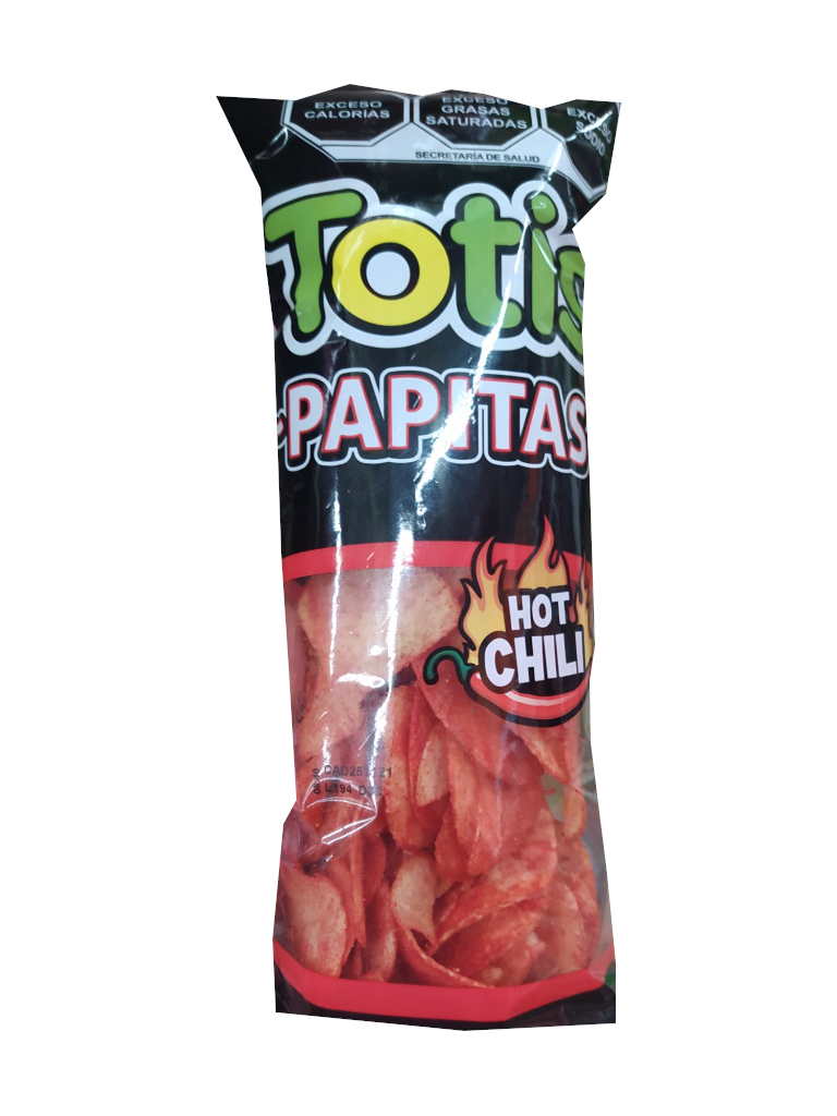totis papitas hot chili bolsa 90gr