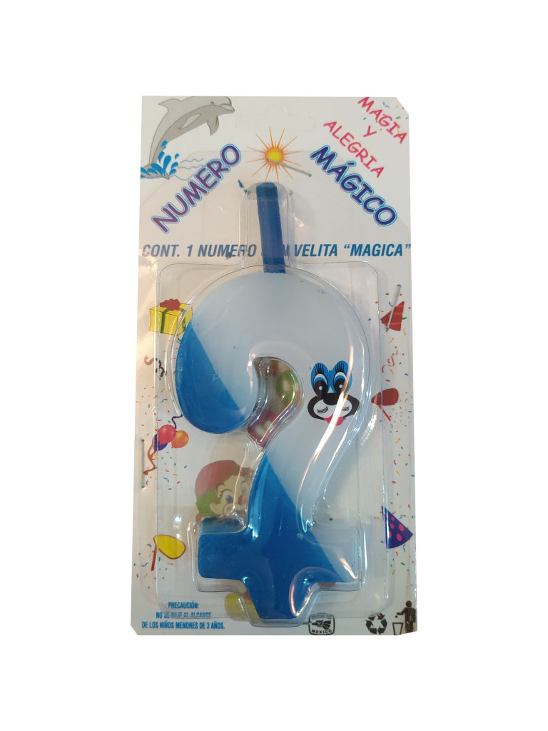 vela cumpleaños numero signo azul