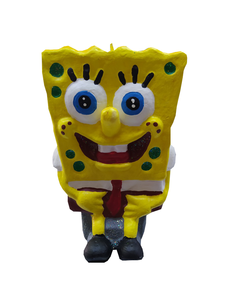 vela cumpleaños figura bob esponja