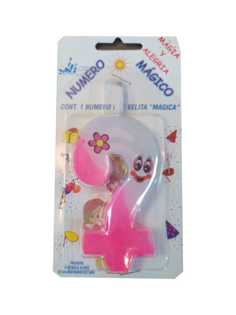 vela cumpleaños color rosa signo