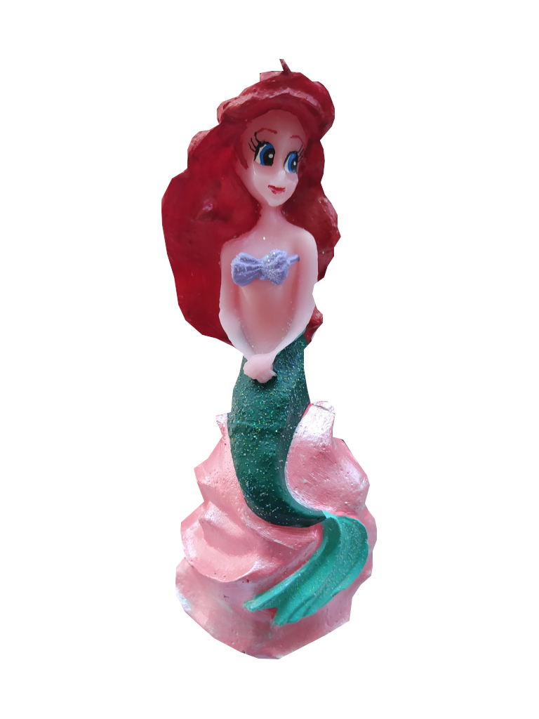 vela cumpleaños figura sirenita