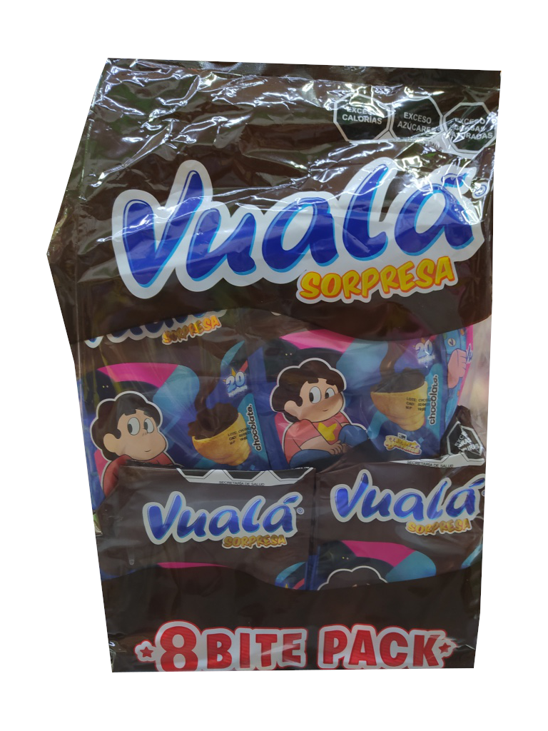 vuala con chocolate bolsa