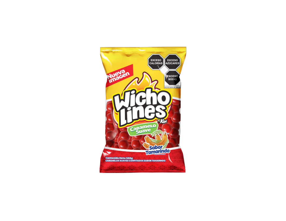 wicholines caramelo suave sabor tamarindo bolsa 500gr