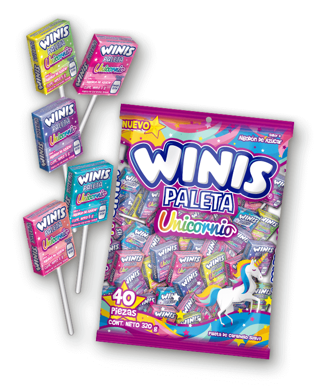 winis paleta unicornio bolsa