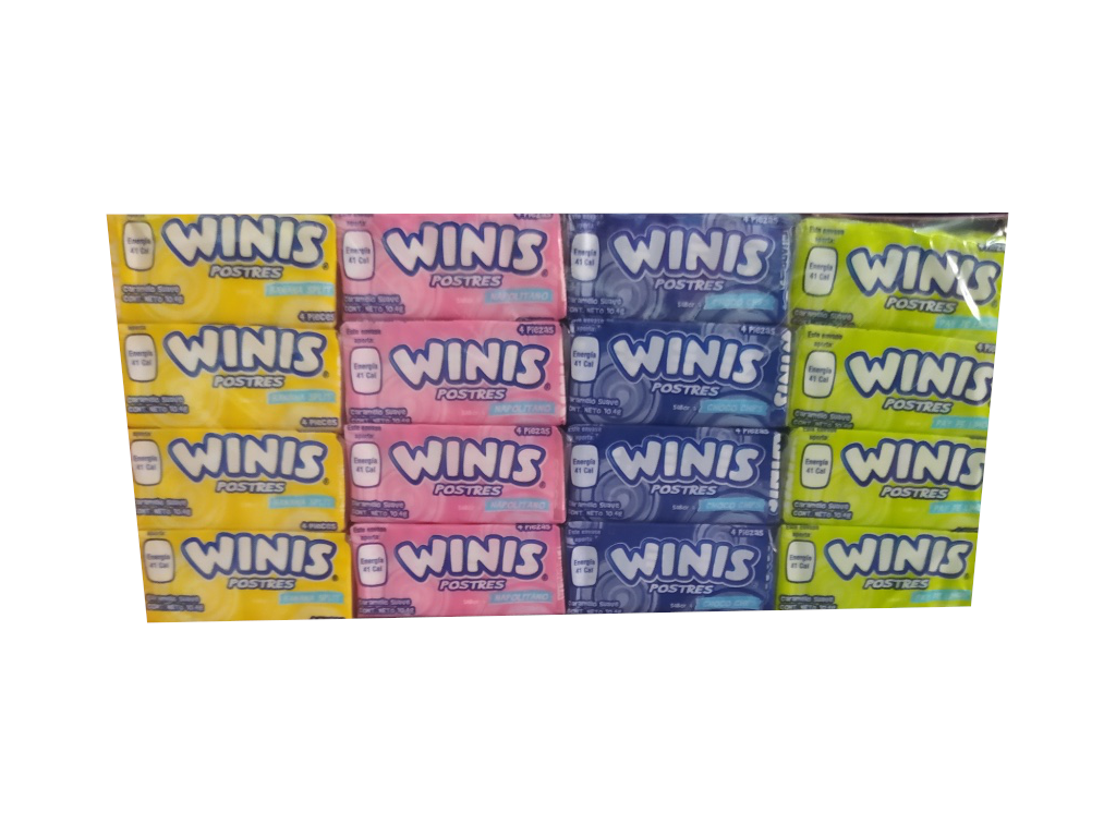 winis mini postres tubo paquete