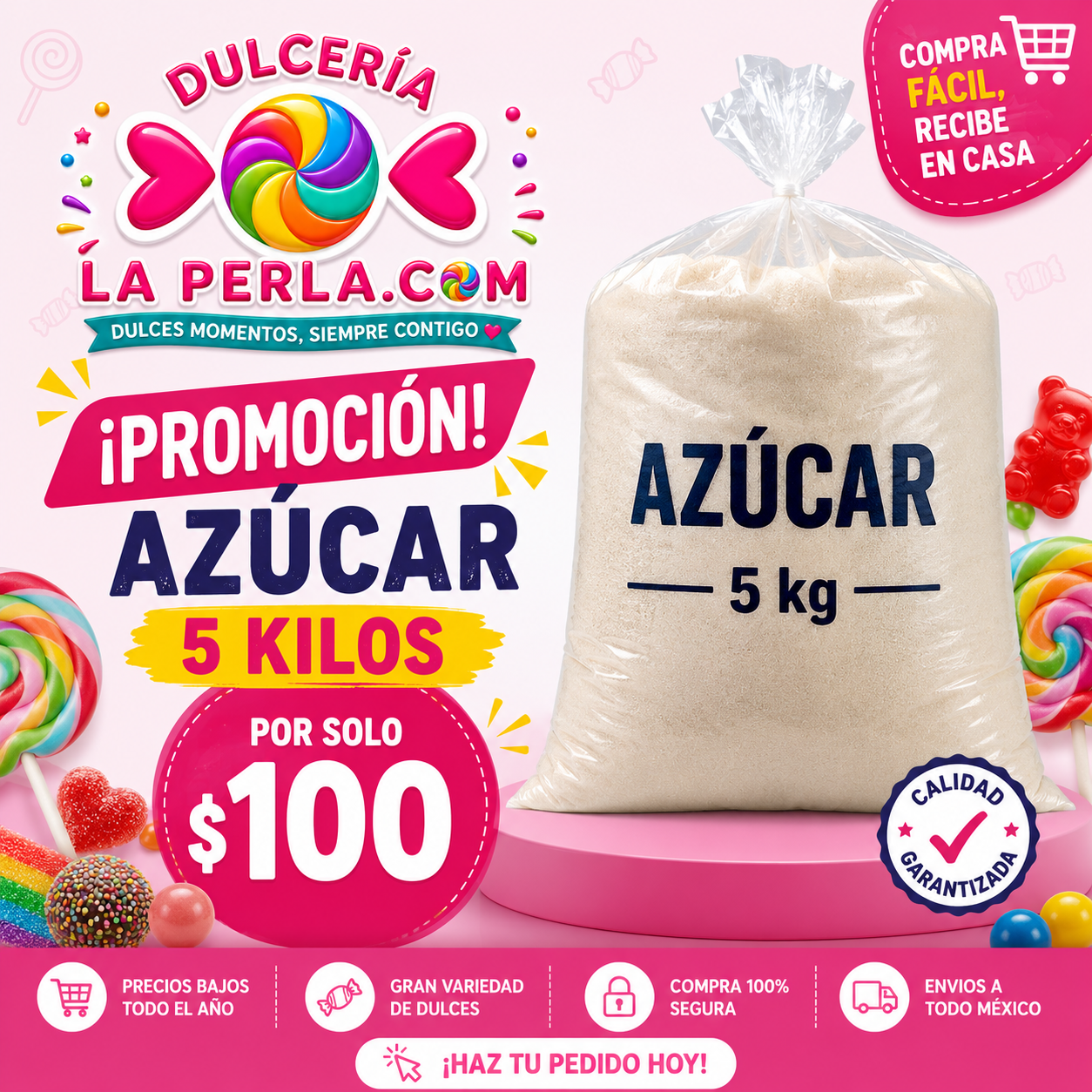 azucar estandar bolsa 5 kilos