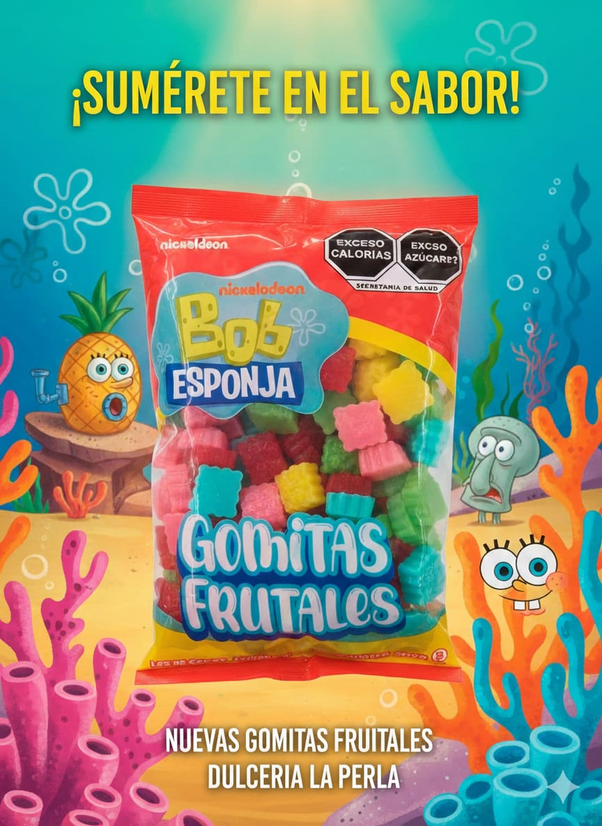gomita frutal bob esponja bolsa 905g