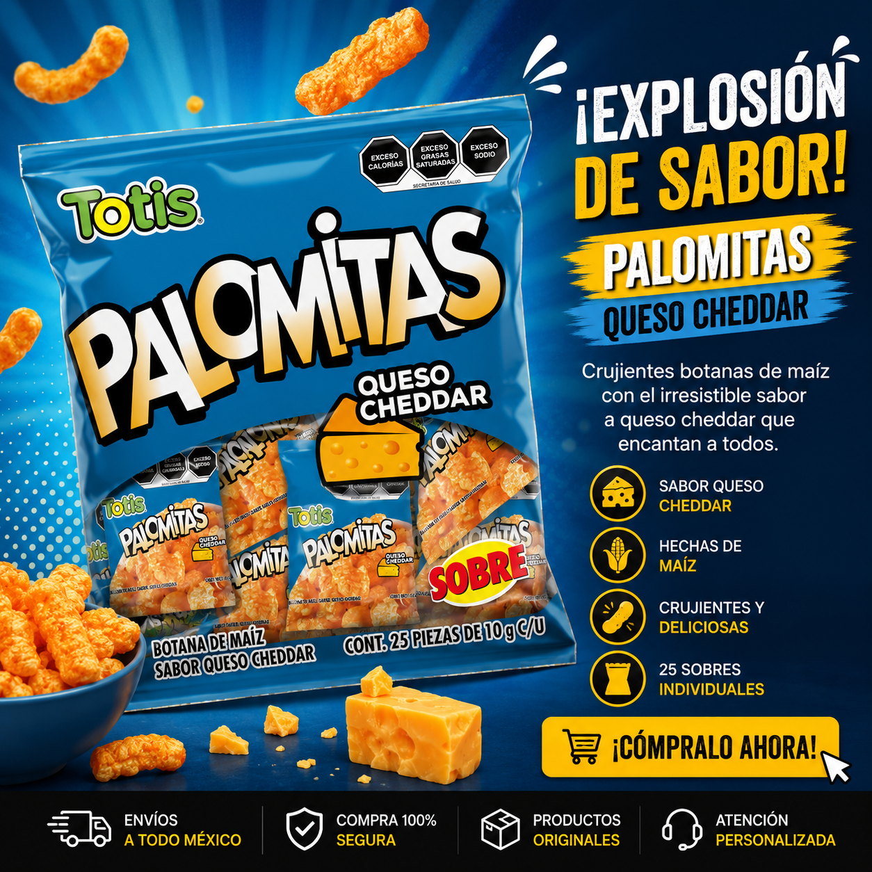 totis palomita queso chedar mini