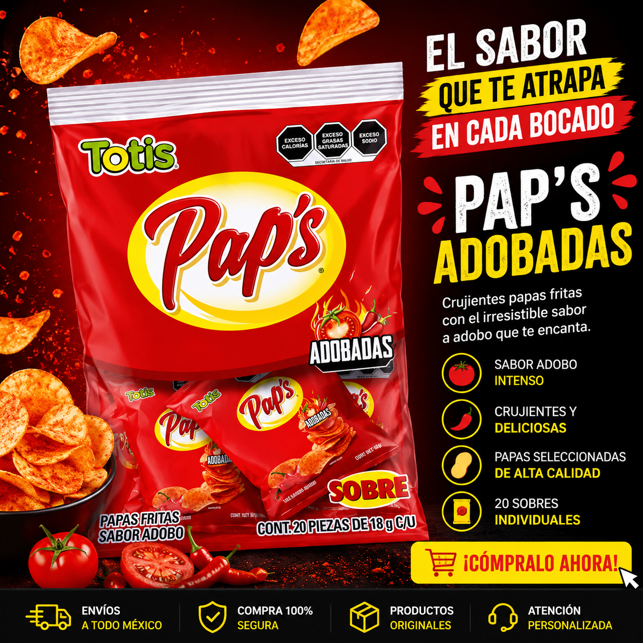 Paps Adobadas Totis Bolsa