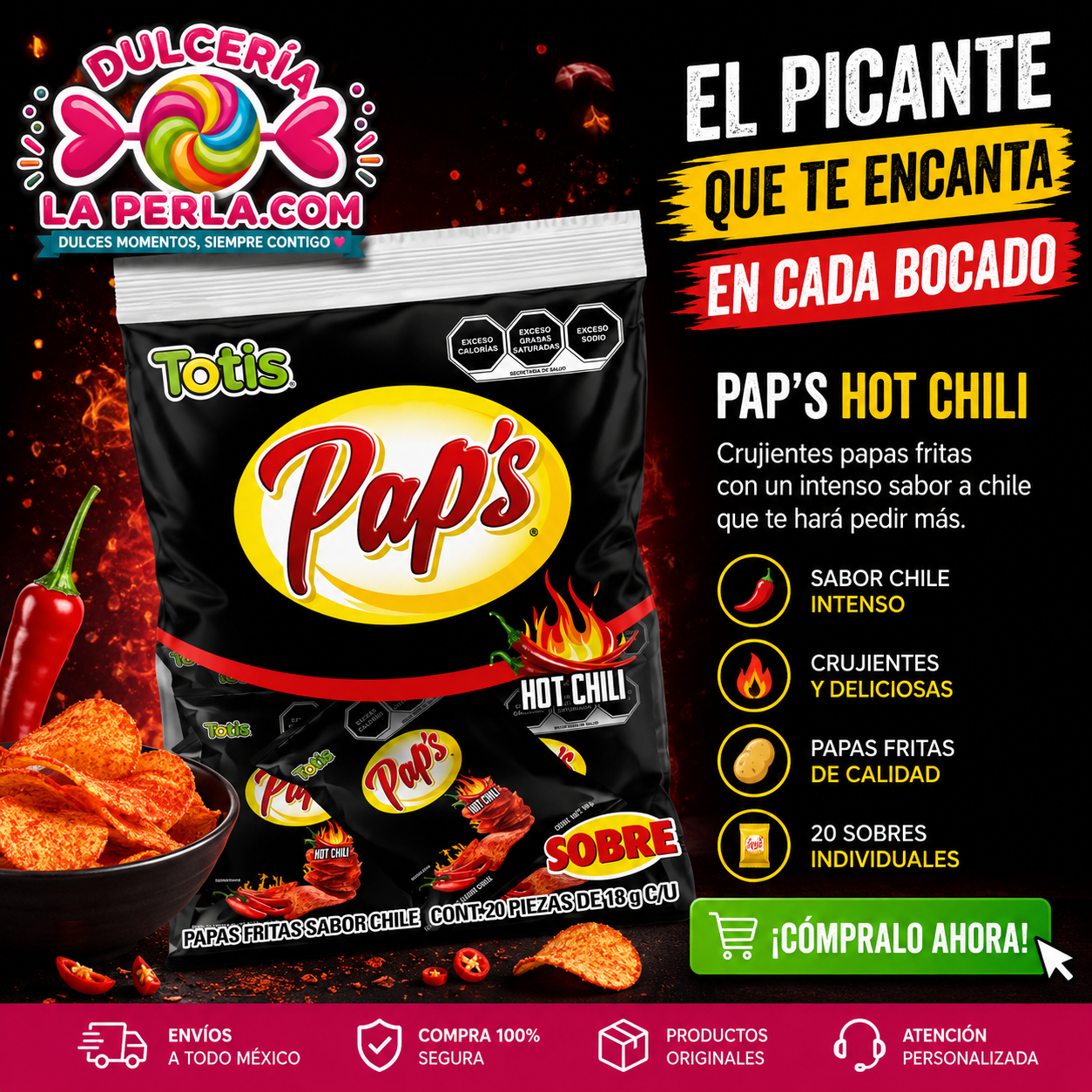 PAPS TO THE FRENCH HOTCHILI TOTIS MEGA BAG