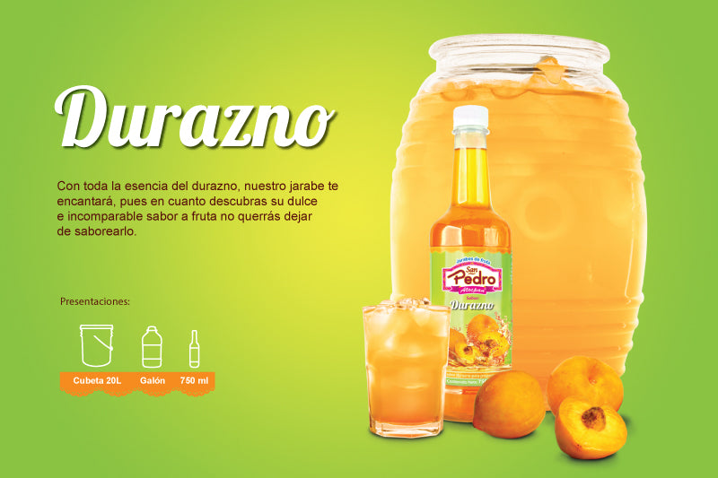 Syrup San Pedro Taste Peach Bottle 750ml