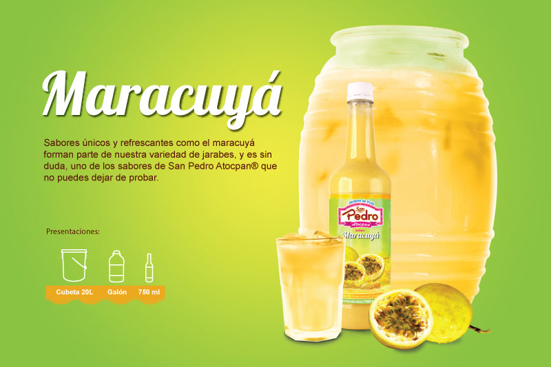 jarabe san pedro sabor maracuya botella 750ml