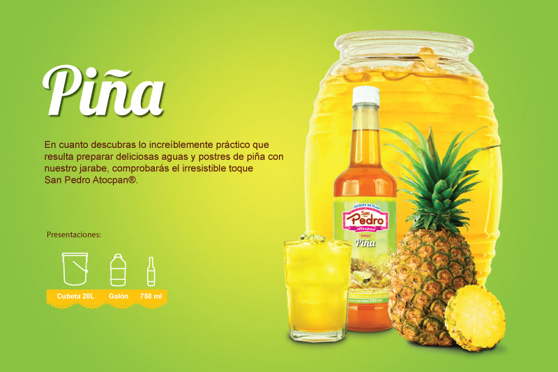 Syrup San Pedro flavor pineapple bottle 750ml