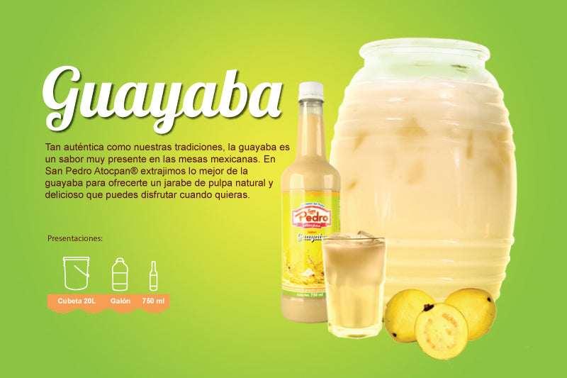 jarabe san pedro sabor guayaba botella 750ml
