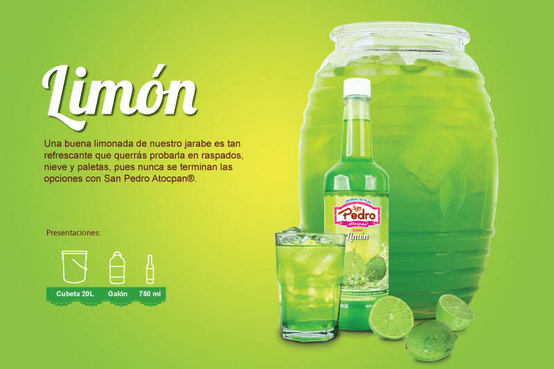 jarabe san pedro sabor limon botella 750ml