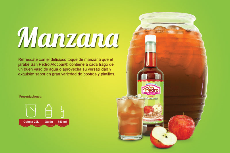 jarabe san pedro sabor manzana botella 750ml