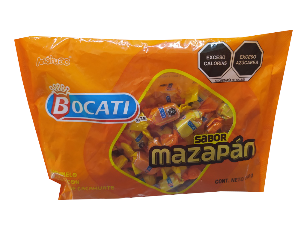 Bocati Caramelo flavor marzapan bag