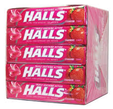 halls sabor fresa paquete