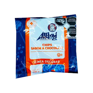 chispa de chocolate alpezzi color azul bolsa 500gr