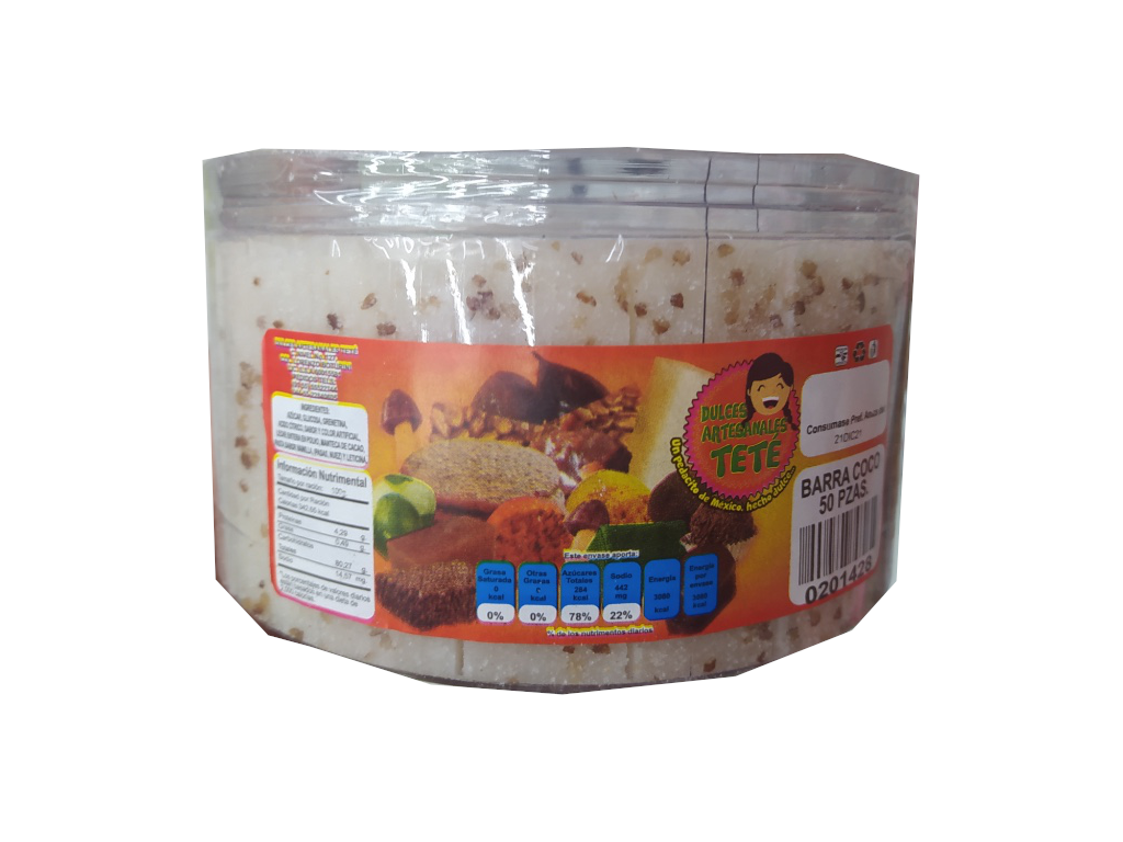 dulce barra coco estuche